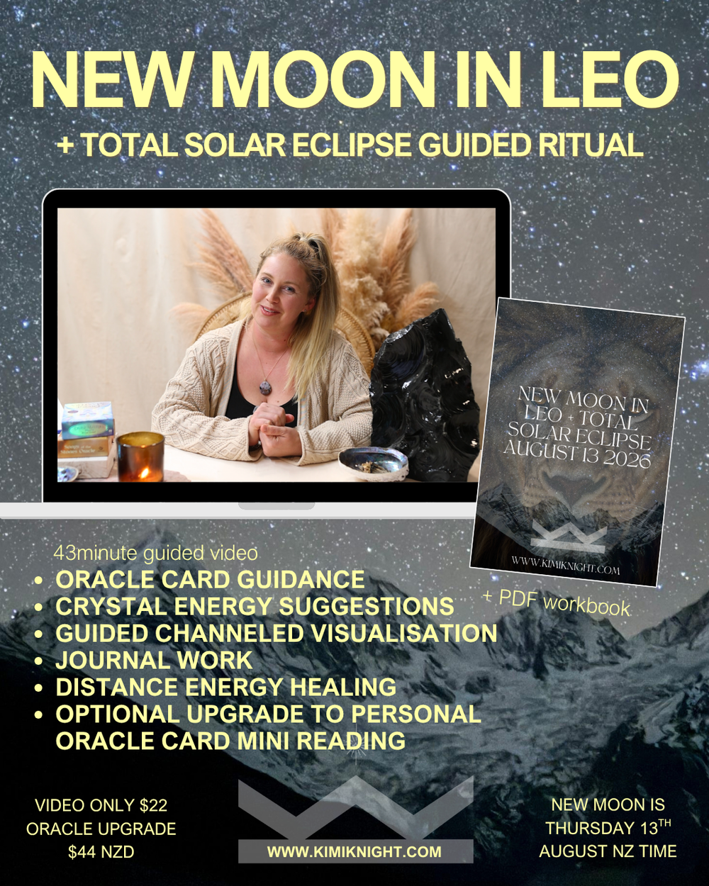 New Moon in Leo + Solar Eclipse Guided Ritual Video | 13 August