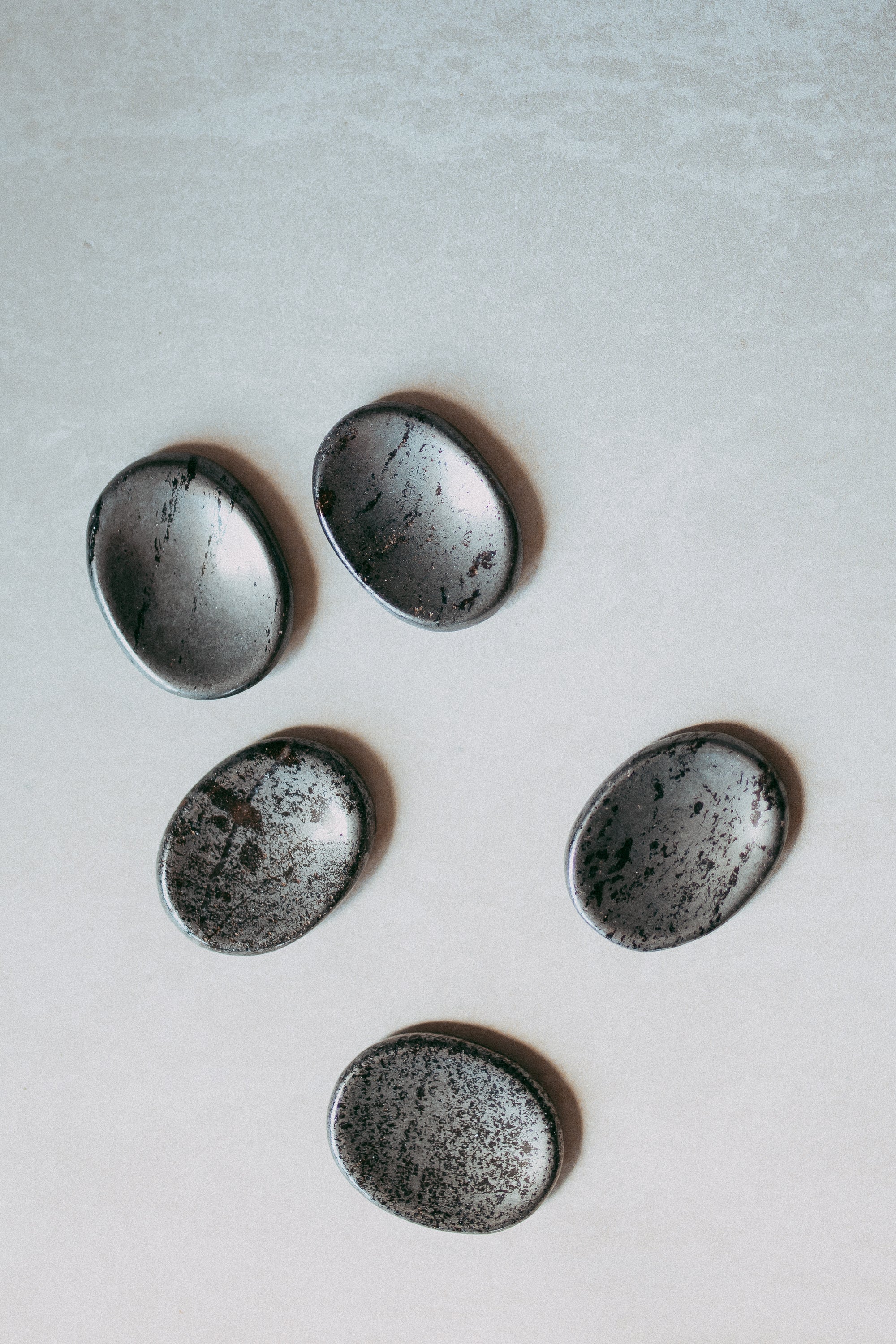 Hematite Crystal Worry Stone | Grounding • Protection • Strength