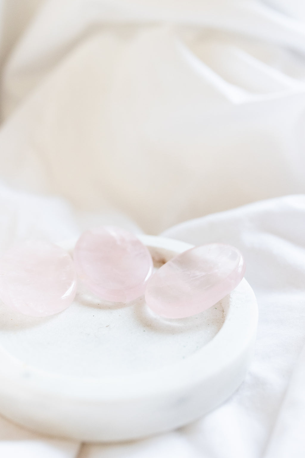 Rose Quartz Crystal Worry Stone | Unconditional Love • Heart Healing • Self-Love