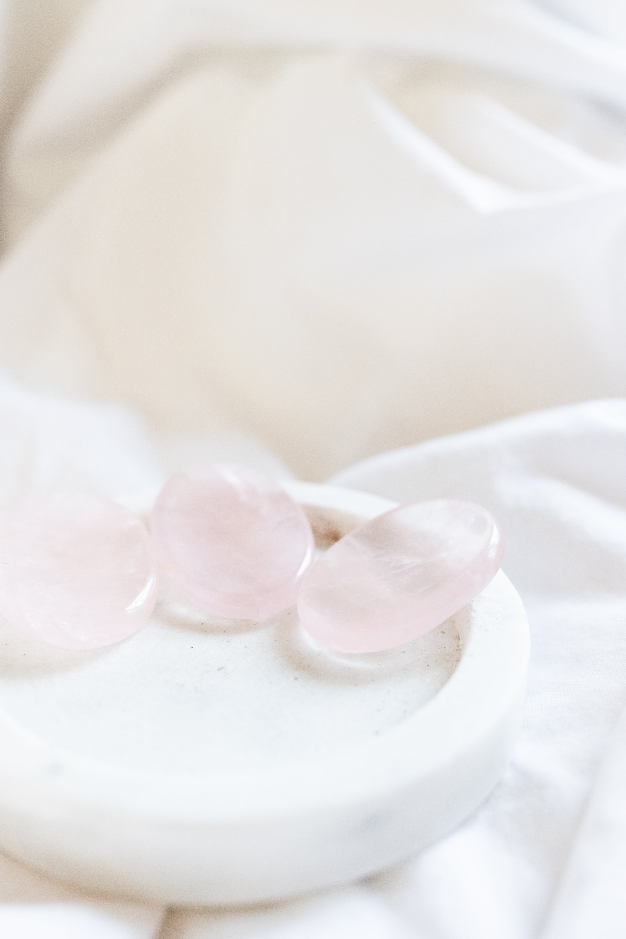Rose Quartz Crystal Worry Stone | Unconditional Love • Heart Healing • Self-Love