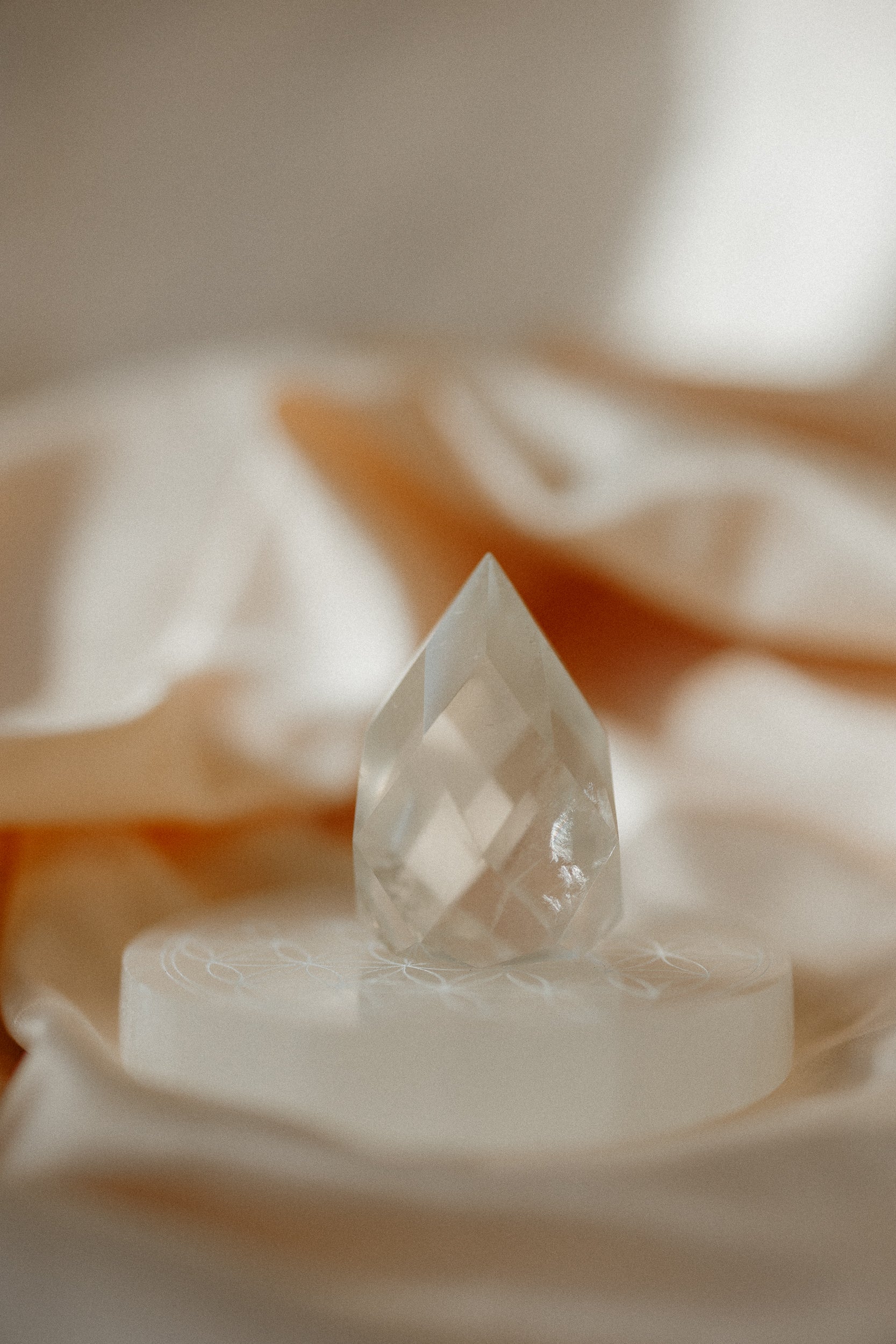 Smoky Quartz Crystal Faceted Flame #6 | Grounding • Protection • Release
