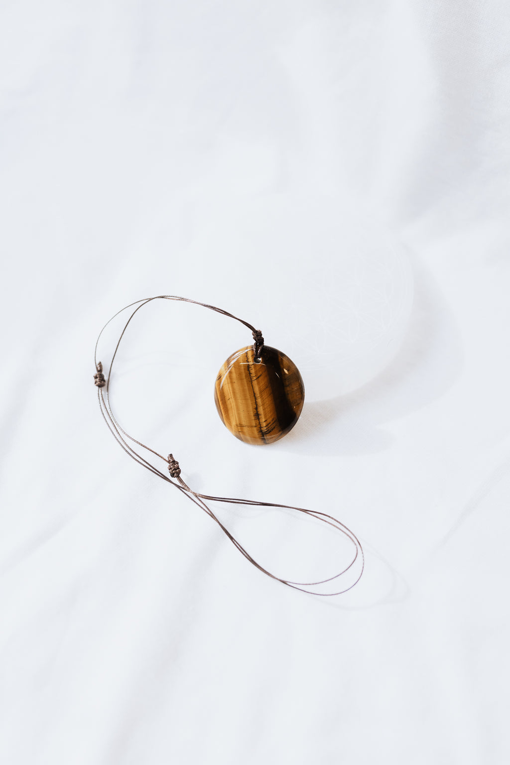 Tigers Eye Crystal Pendant on adjustable cord | Courage • Confidence • Strength