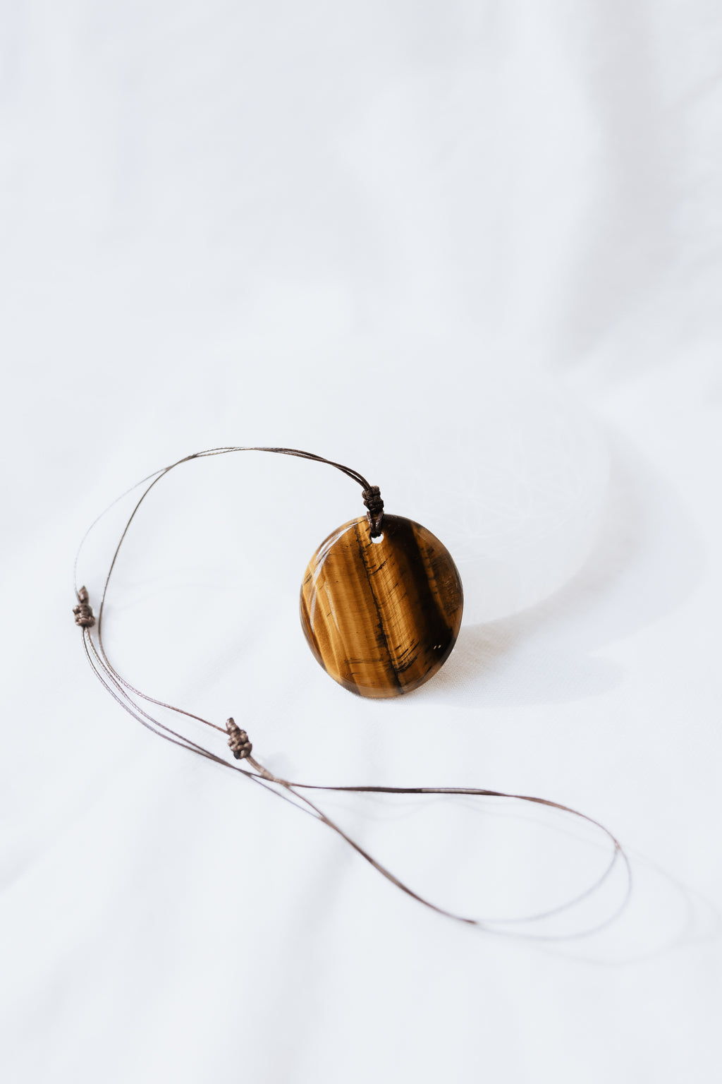 Tigers Eye Crystal Pendant on adjustable cord | Courage • Confidence • Strength