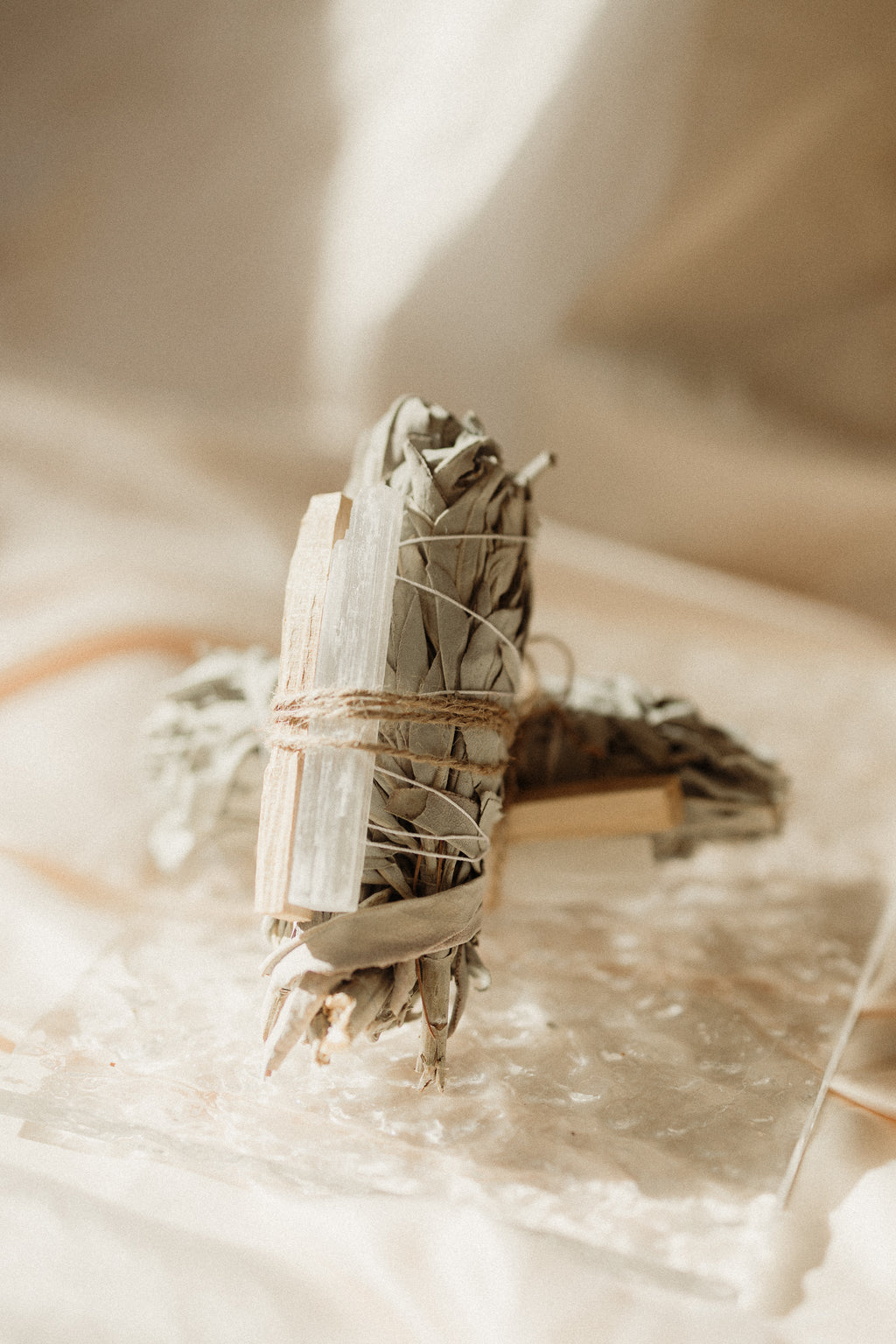 White Sage + Palo Santo + Selenite | Cleansing Bundle