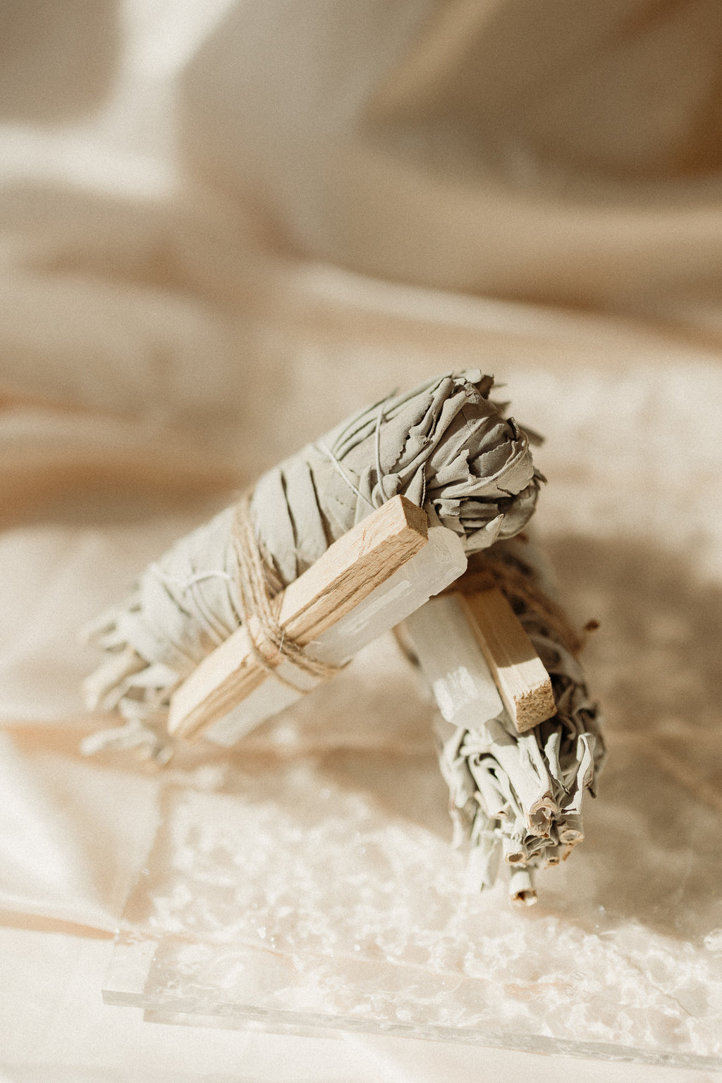 White Sage + Palo Santo + Selenite | Cleansing Bundle